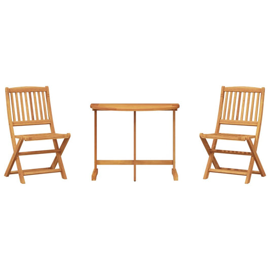 3 Piece Folding Garden Dining Set Solid Wood Acacia 3 Piece Folding Garden Dining Set Solid Wood Acacia