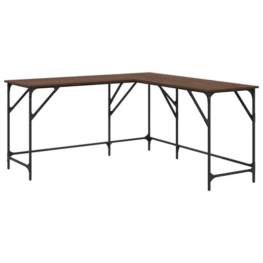Desk Brown Oak 149x149x75 cm Engineered Wood Desk Brown Oak 149x149x75 cm Engineered Wood