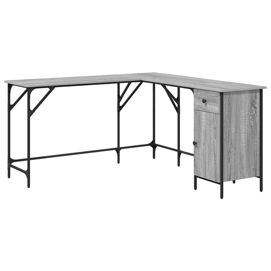 Desk Grey Sonoma 141x141x75 cm Engineered Wood Desk Grey Sonoma 141x141x75 cm Engineered Wood
