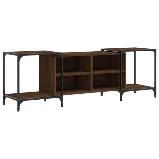 TV Cabinet Brown Oak 153x37x50 cm Engineered Wood TV Cabinet Brown Oak 153x37x50 cm Engineered Wood