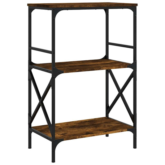 Bookcase 3-Tier Smoked Oak 59x35x90.5 cm Engineered Wood Bookcase 3-Tier Smoked Oak 59x35x90.5 cm Engineered Wood