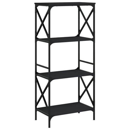 Bookcase 4-Tier Black 59x35x132 cm Engineered Wood Bookcase 4-Tier Black 59x35x132 cm Engineered Wood