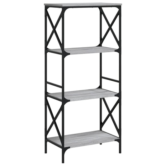 Bookcase 4-Tier Grey Sonoma 59x35x132 cm Engineered Wood Bookcase 4-Tier Grey Sonoma 59x35x132 cm Engineered Wood