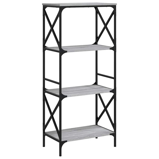 Bookcase 4-Tier Grey Sonoma 59x35x132 cm Engineered Wood Bookcase 4-Tier Grey Sonoma 59x35x132 cm Engineered Wood