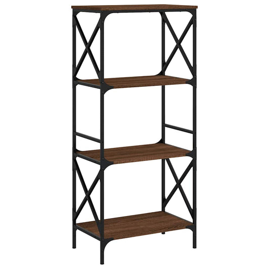 Bookcase 4-Tier Brown Oak 59x35x132 cm Engineered Wood Bookcase 4-Tier Brown Oak 59x35x132 cm Engineered Wood