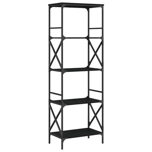 Bookcase 5-Tier Black 59x35x171 cm Engineered Wood Bookcase 5-Tier Black 59x35x171 cm Engineered Wood