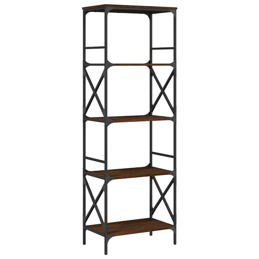 Bookcase 5-Tier Brown Oak 59x35x171 cm Engineered Wood Bookcase 5-Tier Brown Oak 59x35x171 cm Engineered Wood