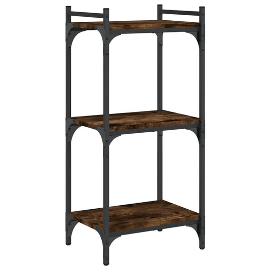Bookcase 3-Tier Smoked Oak 40x30x86 cm Engineered Wood Bookcase 3-Tier Smoked Oak 40x30x86 cm Engineered Wood