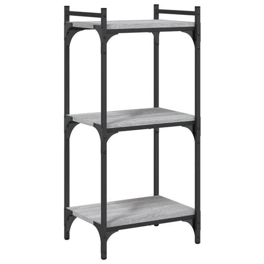 Bookcase 3-Tier Grey Sonoma 40x30x86 cm Engineered Wood Bookcase 3-Tier Grey Sonoma 40x30x86 cm Engineered Wood