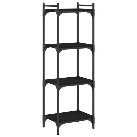 Bookcase 4-Tier Black 40x30x120 cm Engineered Wood Bookcase 4-Tier Black 40x30x120 cm Engineered Wood