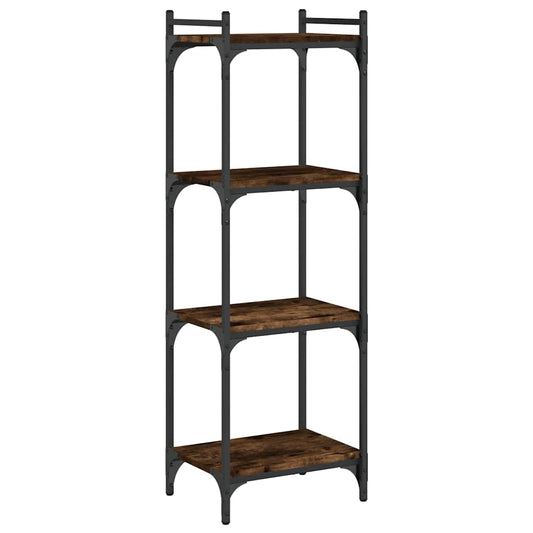 Bookcase 4-Tier Smoked Oak 40x30x120 cm Engineered Wood Bookcase 4-Tier Smoked Oak 40x30x120 cm Engineered Wood
