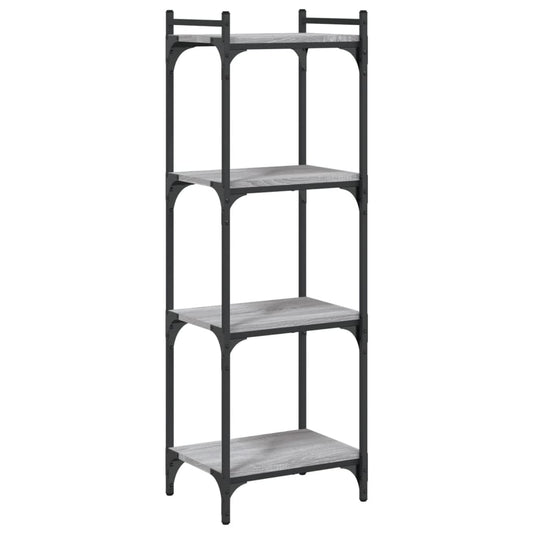 Bookcase 4-Tier Grey Sonoma 40x30x120 cm Engineered Wood Bookcase 4-Tier Grey Sonoma 40x30x120 cm Engineered Wood