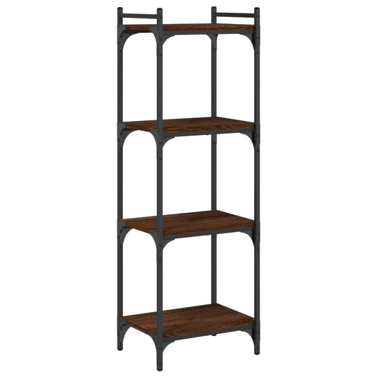 Bookcase 4-Tier Brown Oak 40x30x120 cm Engineered Wood Bookcase 4-Tier Brown Oak 40x30x120 cm Engineered Wood