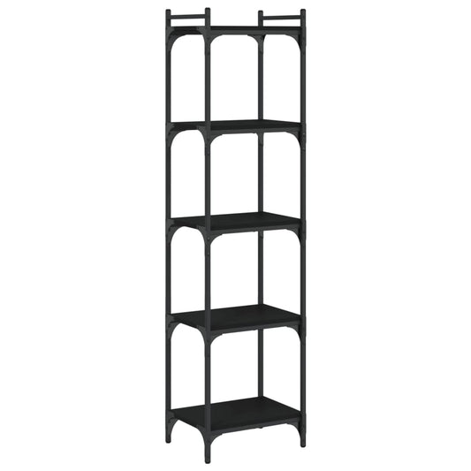 Bookcase 5-Tier Black 40x30x154 cm Engineered Wood Bookcase 5-Tier Black 40x30x154 cm Engineered Wood