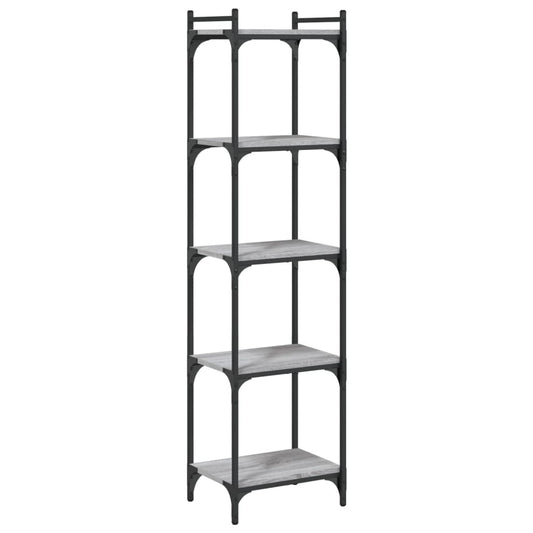 Bookcase 5-Tier Grey Sonoma 40x30x154 cm Engineered Wood Bookcase 5-Tier Grey Sonoma 40x30x154 cm Engineered Wood