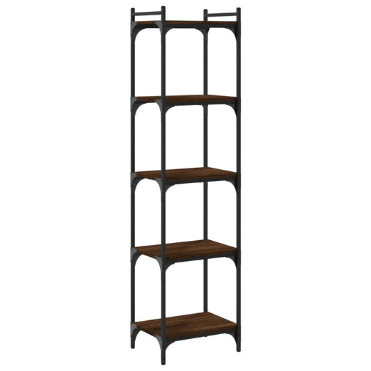 Bookcase 5-Tier Brown Oak 40x30x154 cm Engineered Wood Bookcase 5-Tier Brown Oak 40x30x154 cm Engineered Wood