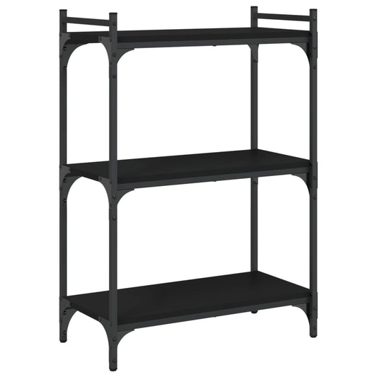 Bookcase 3-Tier Black 60x30x86 cm Engineered Wood Bookcase 3-Tier Black 60x30x86 cm Engineered Wood