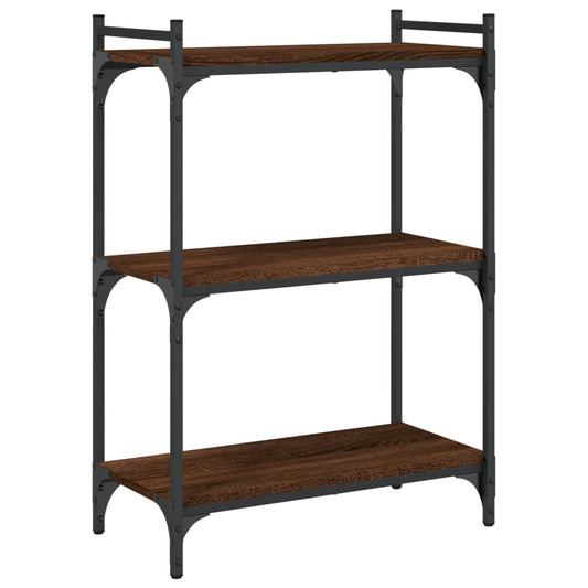 Bookcase 3-Tier Brown Oak 60x30x86 cm Engineered Wood Bookcase 3-Tier Brown Oak 60x30x86 cm Engineered Wood