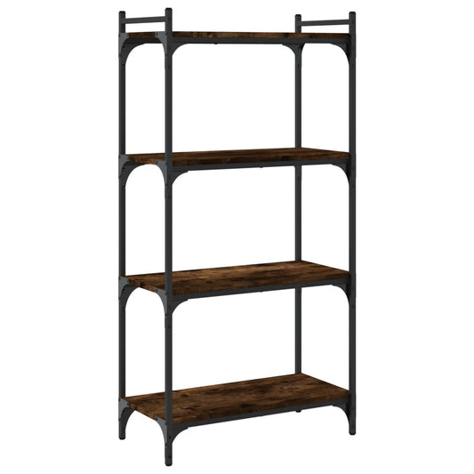 Bookcase 4-Tier Smoked Oak 60x30x120 cm Engineered Wood Bookcase 4-Tier Smoked Oak 60x30x120 cm Engineered Wood