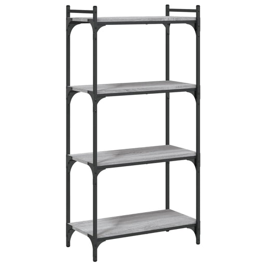 Bookcase 4-Tier Grey Sonoma 60x30x120 cm Engineered Wood Bookcase 4-Tier Grey Sonoma 60x30x120 cm Engineered Wood