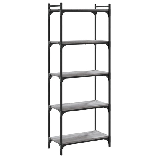 Bookcase 5-Tier Grey Sonoma 60x30x154 cm Engineered Wood Bookcase 5-Tier Grey Sonoma 60x30x154 cm Engineered Wood