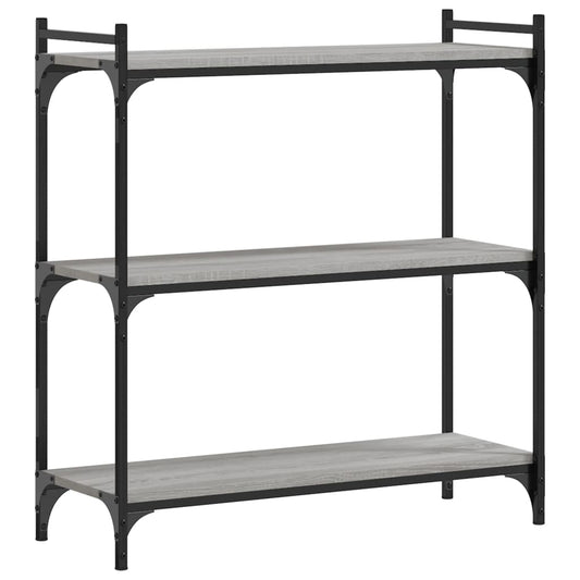 Bookcase 3-Tier Grey Sonoma 80x30x86 cm Engineered Wood Bookcase 3-Tier Grey Sonoma 80x30x86 cm Engineered Wood