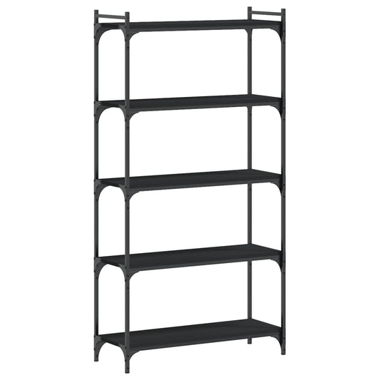 Bookcase 5-Tier Black 80x30x154 cm Engineered Wood Bookcase 5-Tier Black 80x30x154 cm Engineered Wood