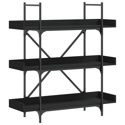 Bookcase 3-Tier Black 100x33x108.5 cm Engineered Wood Bookcase 3-Tier Black 100x33x108.5 cm Engineered Wood
