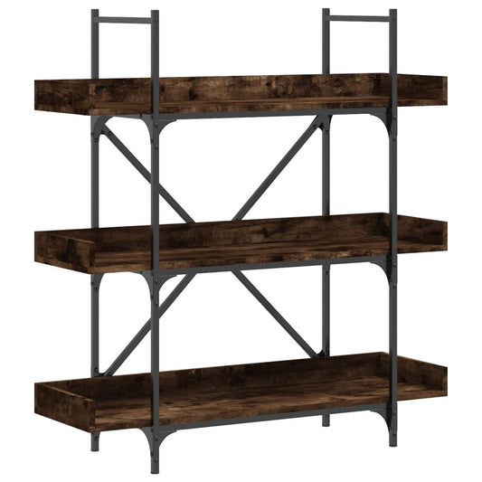 Bookcase 3-Tier Smoked Oak 100x33x108.5 cm Engineered Wood Bookcase 3-Tier Smoked Oak 100x33x108.5 cm Engineered Wood