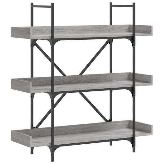 Bookcase 3-Tier Grey Sonoma 100x33x108.5 cm Engineered Wood Bookcase 3-Tier Grey Sonoma 100x33x108.5 cm Engineered Wood