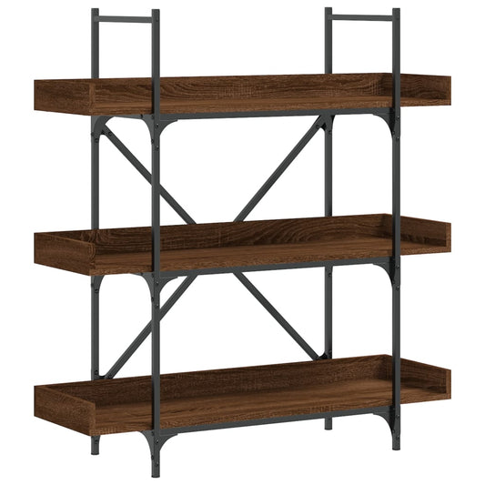 Bookcase 3-Tier Brown Oak 100x33x108.5 cm Engineered Wood Bookcase 3-Tier Brown Oak 100x33x108.5 cm Engineered Wood