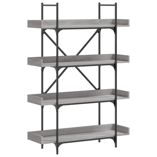 Bookcase 4-Tier Grey Sonoma 100x33x145,5 cm Engineered Wood Bookcase 4-Tier Grey Sonoma 100x33x145,5 cm Engineered Wood