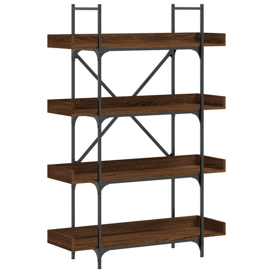 Bookcase 4-Tier Brown Oak 100x33x145.5 cm Engineered Wood Bookcase 4-Tier Brown Oak 100x33x145.5 cm Engineered Wood
