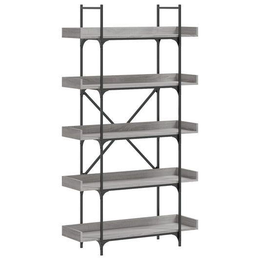Bookcase 5-Tier Grey Sonoma 100x33x180.5 cm Engineered Wood Bookcase 5-Tier Grey Sonoma 100x33x180.5 cm Engineered Wood
