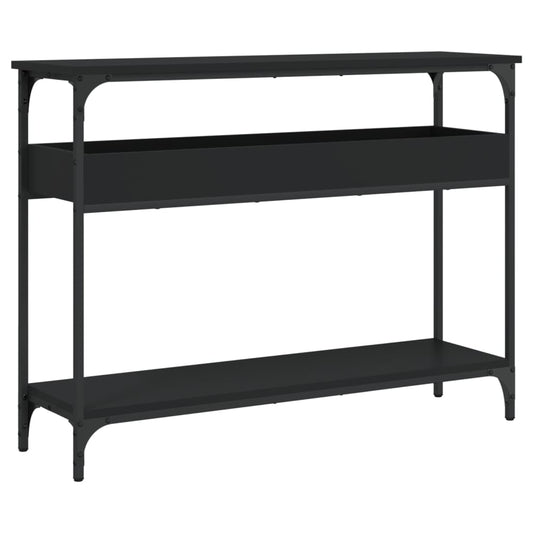 Console Table with Shelf Black 100x29x75cm Engineered Wood Console Table with Shelf Black 100x29x75cm Engineered Wood