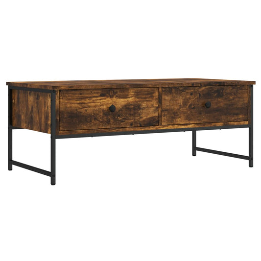 Coffee Table Smoked Oak 101x49x39.5 cm Engineered Wood Coffee Table Smoked Oak 101x49x39.5 cm Engineered Wood