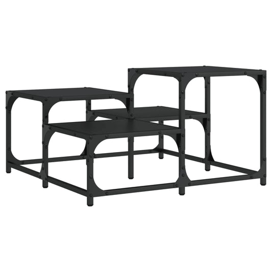 Coffee Table Black 68x68x40 cm Engineered Wood Coffee Table Black 68x68x40 cm Engineered Wood