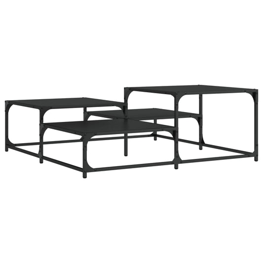 Coffee Table Black 107x107x40 cm Engineered Wood Coffee Table Black 107x107x40 cm Engineered Wood