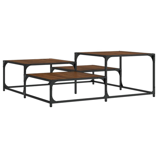 Coffee Table Brown Oak 107x107x40 cm Engineered Wood Coffee Table Brown Oak 107x107x40 cm Engineered Wood