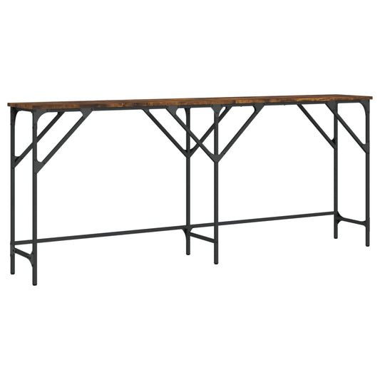 Console Table Smoked Oak 180x29x75 cm Engineered Wood Console Table Smoked Oak 180x29x75 cm Engineered Wood