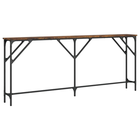 Console Table Smoked Oak 180x23x75 cm Engineered Wood Console Table Smoked Oak 180x23x75 cm Engineered Wood
