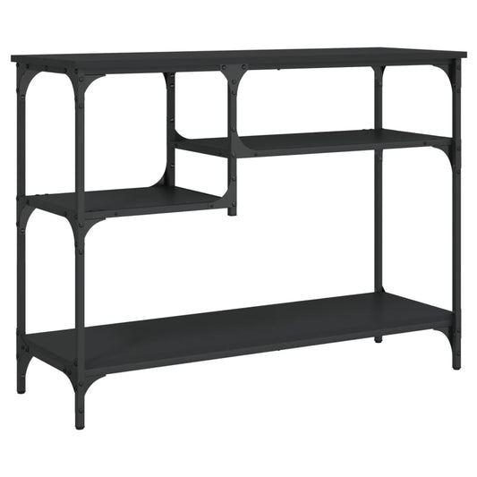 Console Table with Shelves Black 100x35x75 cm Console Table with Shelves Black 100x35x75 cm