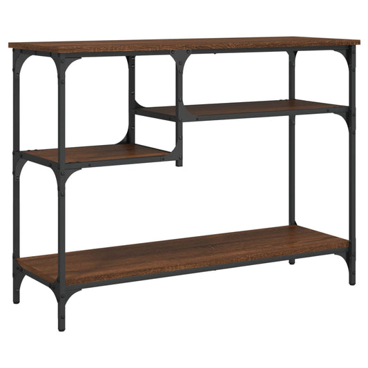 Console Table with Shelves Brown Oak 100x35x75 cm Console Table with Shelves Brown Oak 100x35x75 cm
