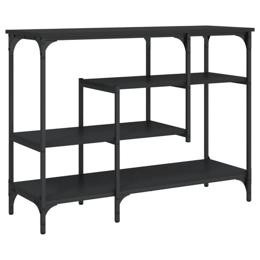 Console Table with Shelves Black 100x35x75 cm Console Table with Shelves Black 100x35x75 cm