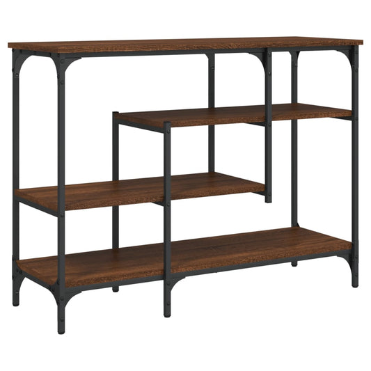 Console Table with Shelves Brown Oak 100x35x75 cm Console Table with Shelves Brown Oak 100x35x75 cm
