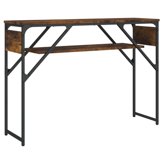 Console Table with Shelf Smoked Oak 105x30x75cm Engineered Wood Console Table with Shelf Smoked Oak 105x30x75cm Engineered Wood