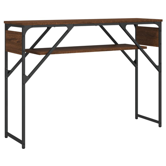 Console Table with Shelf Brown Oak 105x30x75cm Engineered Wood Console Table with Shelf Brown Oak 105x30x75cm Engineered Wood
