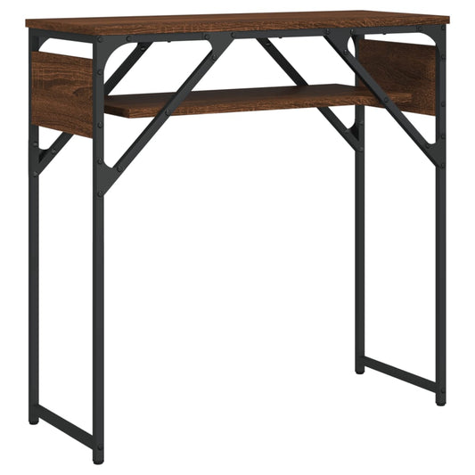 Console Table with Shelf Brown Oak 75x30x75cm Engineered Wood Console Table with Shelf Brown Oak 75x30x75cm Engineered Wood