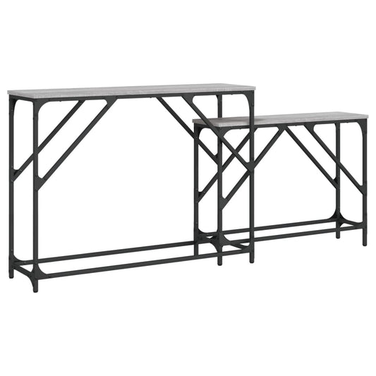 Nesting Console Tables 2 pcs Grey Sonoma Engineered Wood Nesting Console Tables 2 pcs Grey Sonoma Engineered Wood