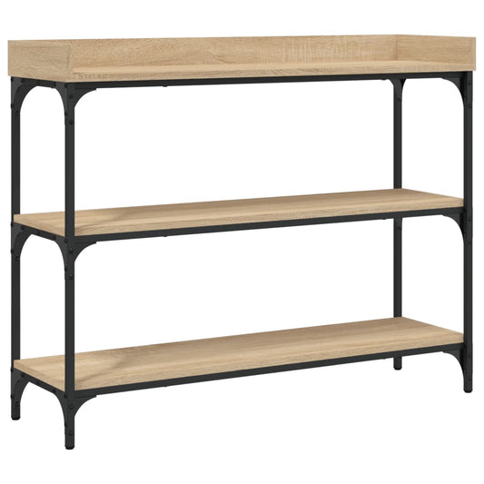 Console Table with Shelves Sonoma Oak 100x30x80 cm Console Table with Shelves Sonoma Oak 100x30x80 cm